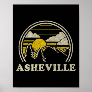 Asheville North Carolina Nc T-Shirt Vintage Wander Poster