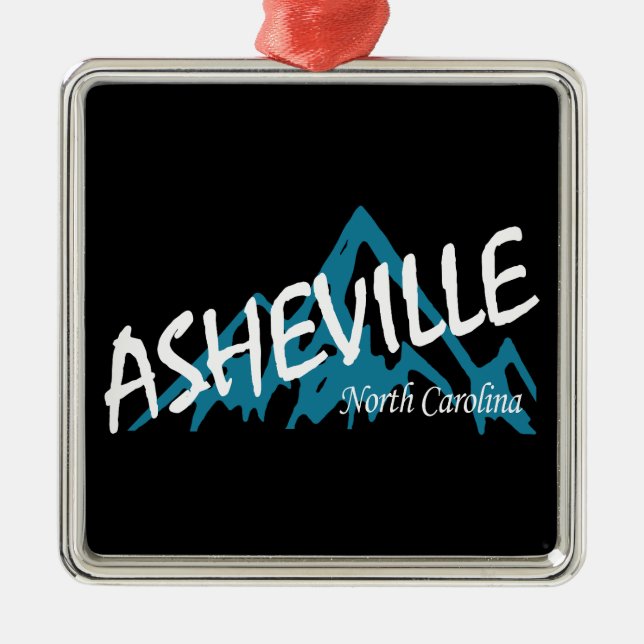 Asheville North Carolina Ornament Aus Metall (Vorne)