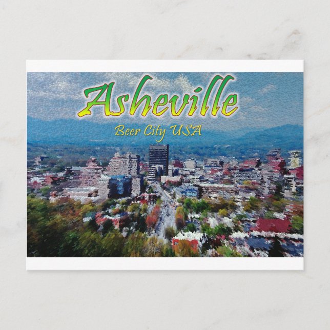 ASHEVILLE, NORTH CAROLINA POSTKARTE (Vorderseite)