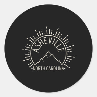 Asheville North Carolina Runder Aufkleber