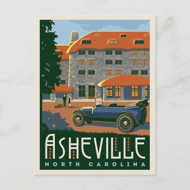 Asheville, North Carolina | Save The Date Ankündigungspostkarte (Vorderseite)