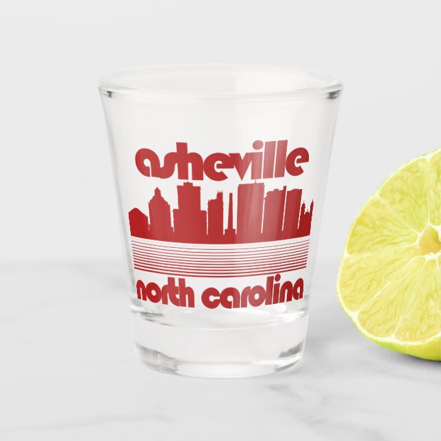 Asheville, North Carolina Schnapsglas (Vorderseite)