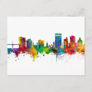 Asheville North Carolina Skyline Postkarte