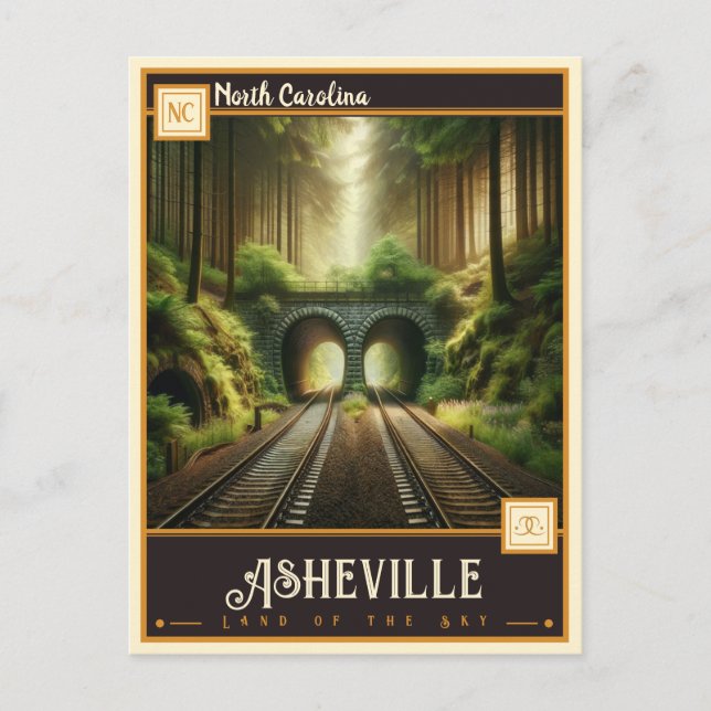 Asheville, North Carolina | VINTAG Postkarte (Vorderseite)