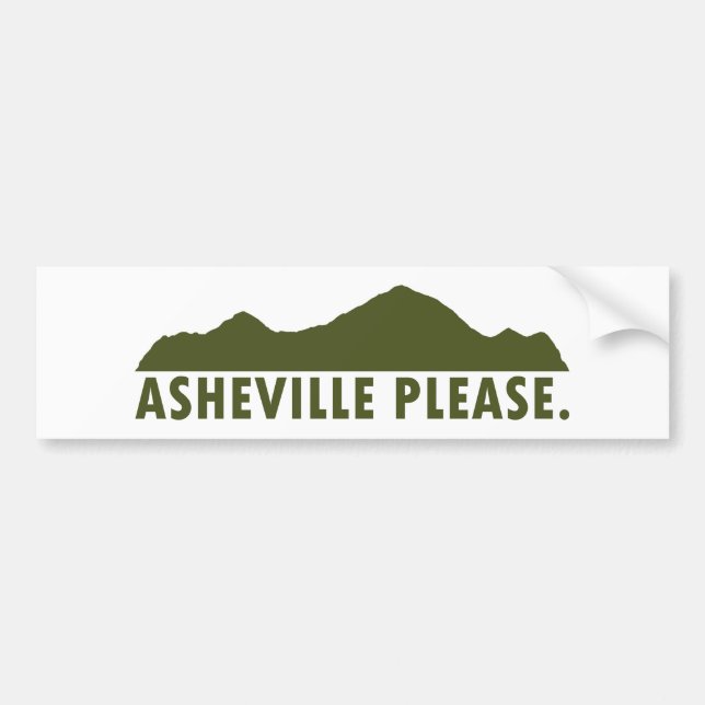 Asheville Please Autoaufkleber (Vorne)