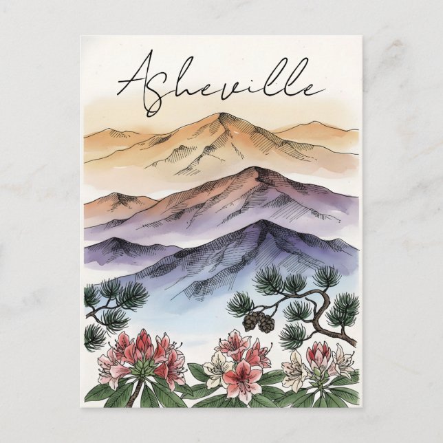 Asheville Postkarte (Vorderseite)