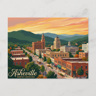 Asheville USA Postkarte