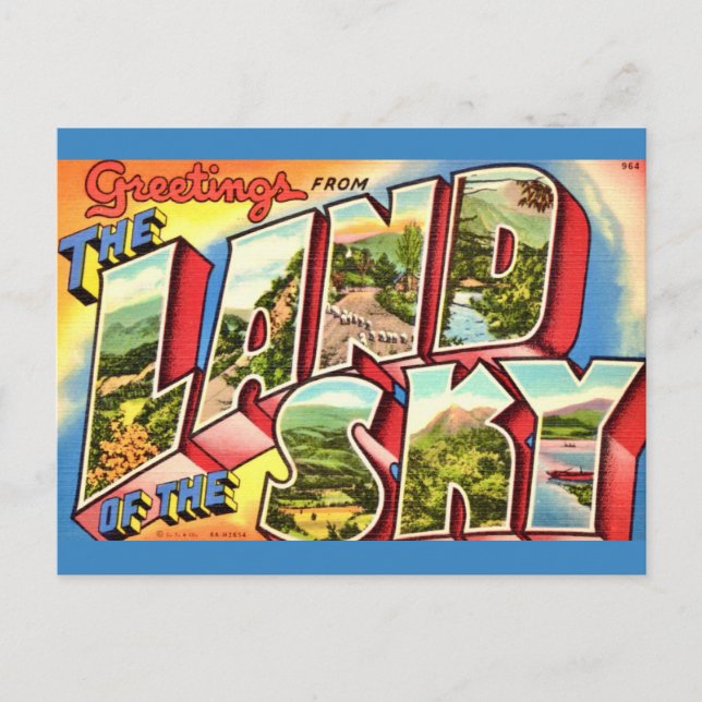 Asheville's Land of the Sky Postcard Postkarte (Vorderseite)