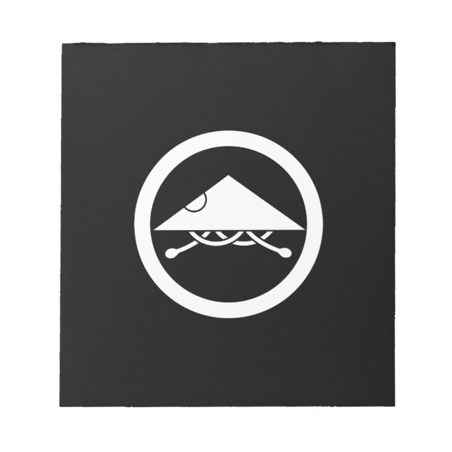 Ashigaru-Helm im Zirkel Notizblock (Vorderseite)