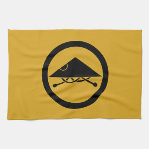 Ashigaru-Helm in Kreis Küchentuch