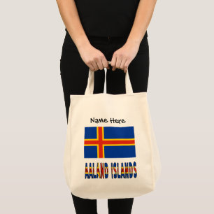 Ashland Inseln Ålander Flagge Personalisiert Tragetasche