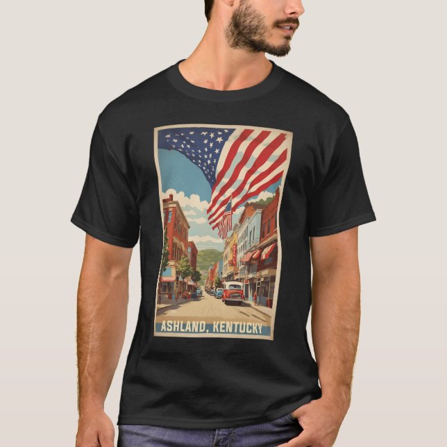 Ashland Kentucky Usa Vintage Tourismus T-Shirt (Vorderseite)