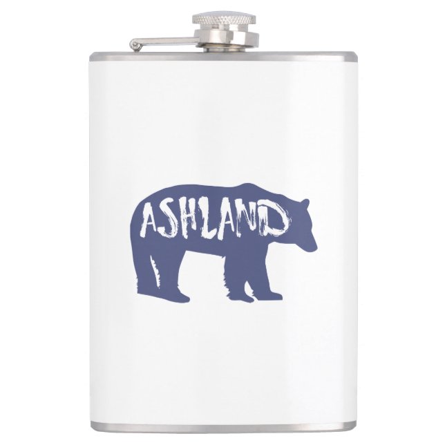 Ashland Oregon Bear Flachmann (Vorderseite)
