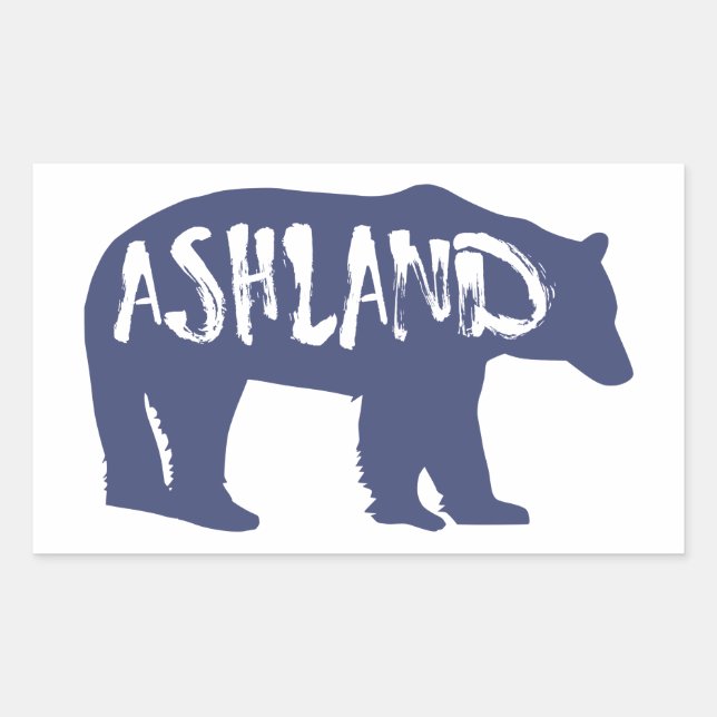 Ashland Oregon Bear Rechteckiger Aufkleber (Vorderseite)