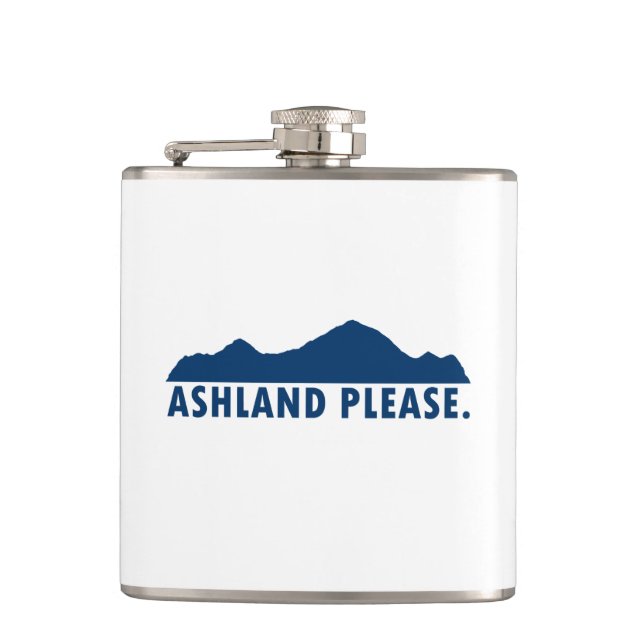 Ashland Oregon Bitte Flachmann (Vorderseite)