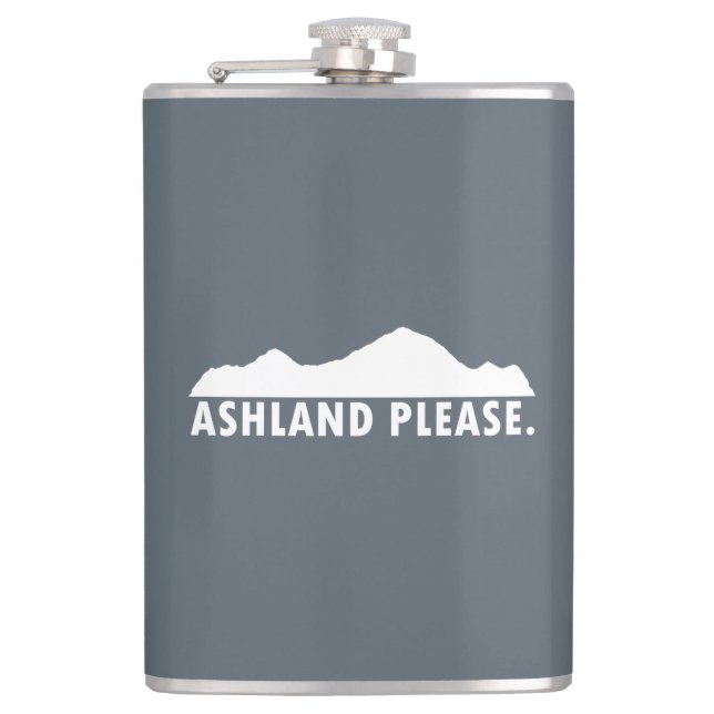 Ashland Oregon Bitte Flachmann (Vorderseite)