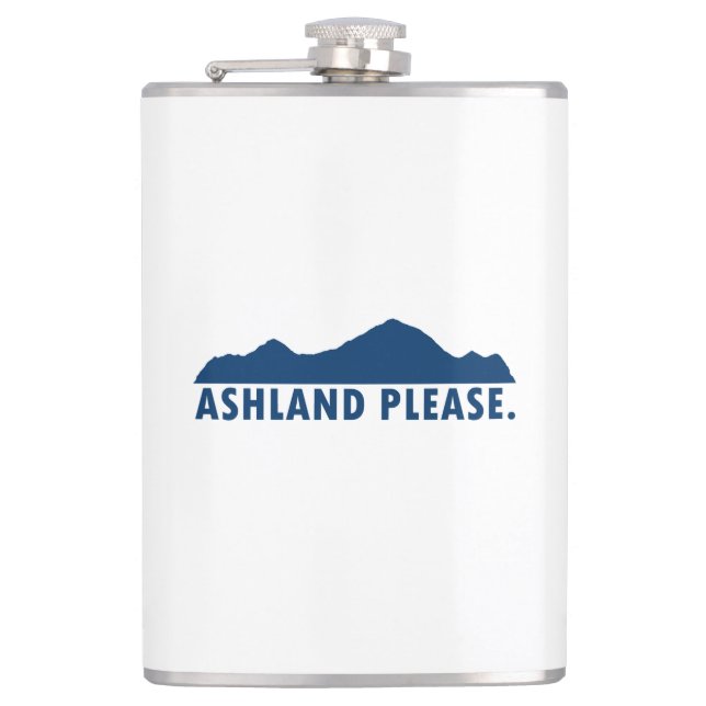 Ashland Oregon Bitte Flachmann (Vorderseite)