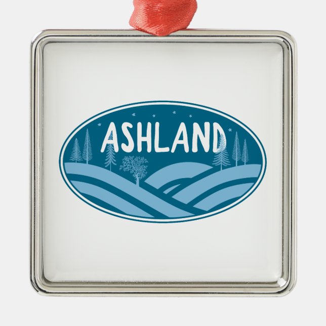 Ashland Oregon Outdoor Ornament Aus Metall (Vorne)