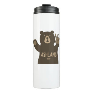 Ashland Oregon Peace Bear Thermosbecher
