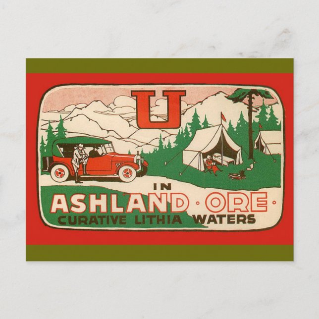 Ashland Oregon Postkarte (Vorderseite)