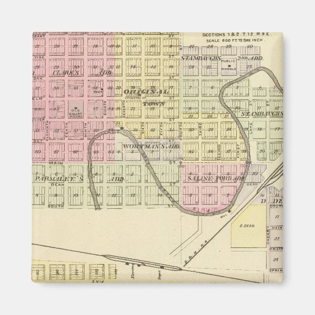 Ashland und Wahoo, Nebraska Magnet (Vorne)