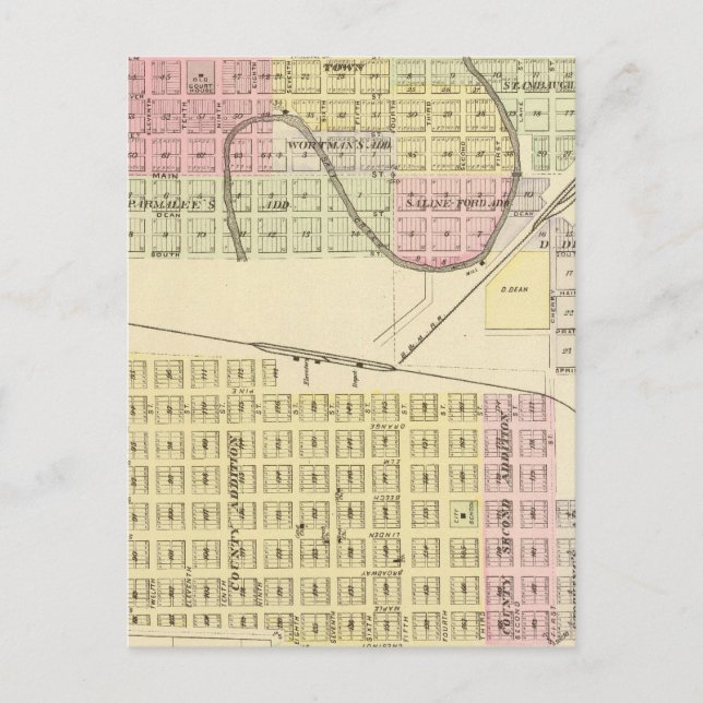 Ashland und Wahoo, Nebraska Postkarte (Vorderseite)