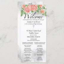 Ashle Katholic Wedding Program with Mass