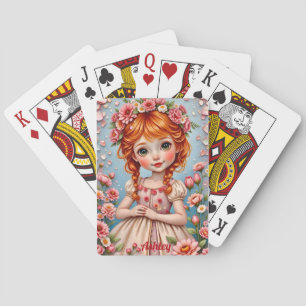 ASHLEY ~ FLORAL Coronet ~ Niedliches Mädchen ~ Spi Spielkarten