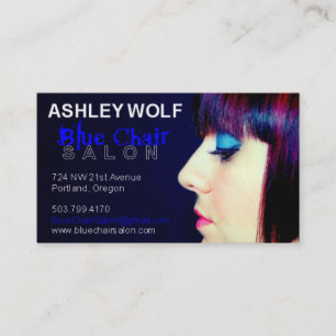 Ashley für blauen Stuhl-Salon Terminkarte