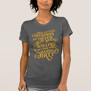 Ashley Lozano Schmuck "die Zukunft" im Gold T-Shirt