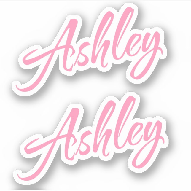 Ashley name x2 aufkleber (Vorderseite)
