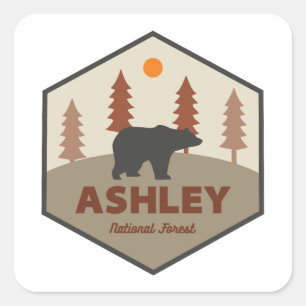 Ashley National Forest Bear Quadratischer Aufkleber