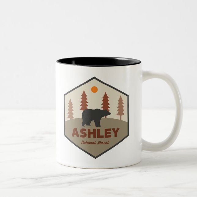 Ashley National Forest Bear Zweifarbige Tasse (Rechts)
