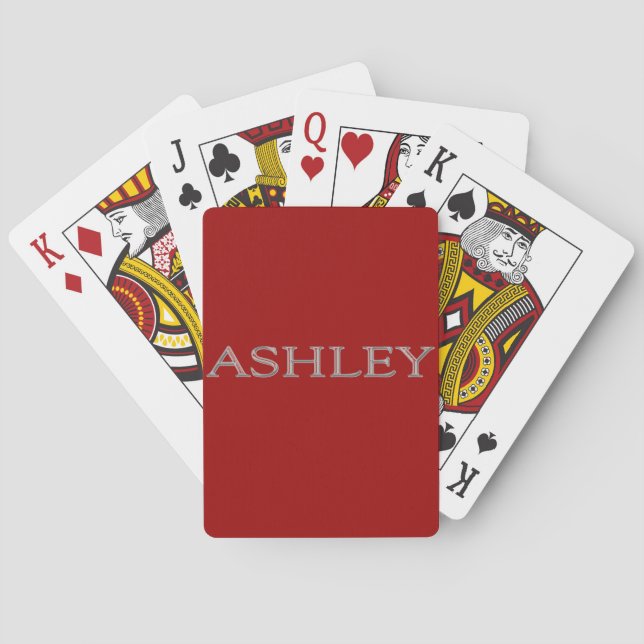 Ashley Personalisiert Name Spielkarten (Rückseite)