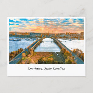 Ashley River Bridge: Eine Reise nach Charleston Postkarte