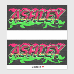 Ashley Vorname Name Graffiti Aufkleber Sticker