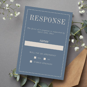 Ashlynn   Kurierte Farben   Hochzeit RSVP Karte