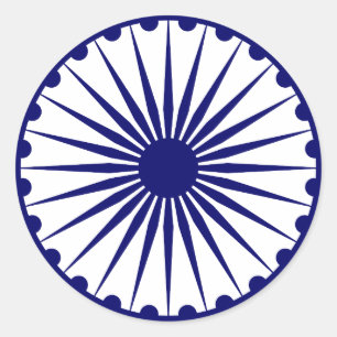 Ashoka Chakra, Indien-Flagge Runder Aufkleber