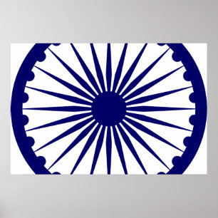 Ashoka Chakra, indische Flagge Poster