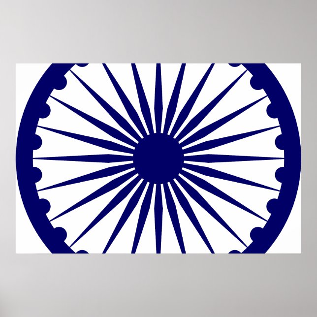 Ashoka Chakra, indische Flagge Poster (Vorne)