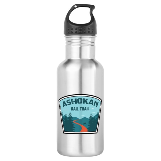 Ashokan Rail Trail New York Edelstahlflasche (Vorderseite)