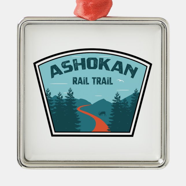 Ashokan Rail Trail New York Ornament Aus Metall (Vorne)