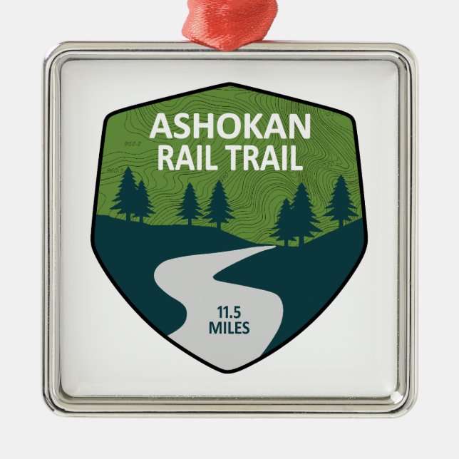 Ashokan Rail Trail New York Ornament Aus Metall (Vorne)