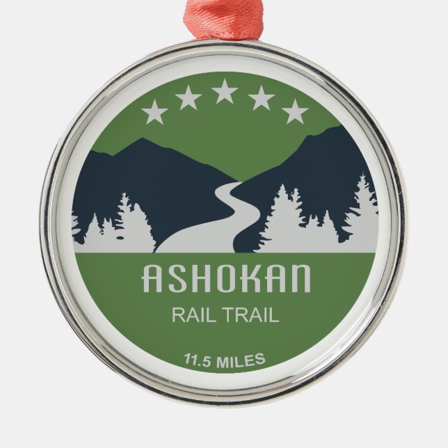 Ashokan Rail Trail New York Ornament Aus Metall (Vorne)