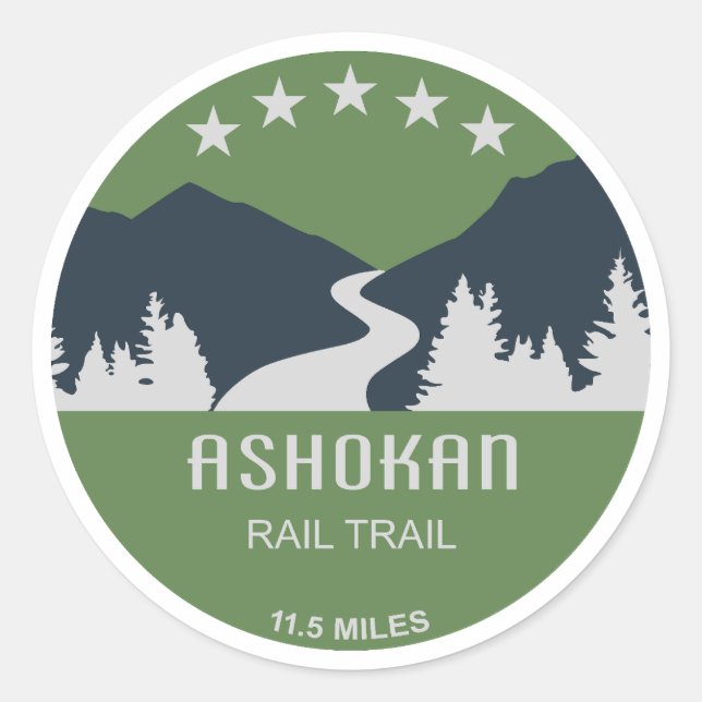 Ashokan Rail Trail New York Runder Aufkleber (Vorderseite)