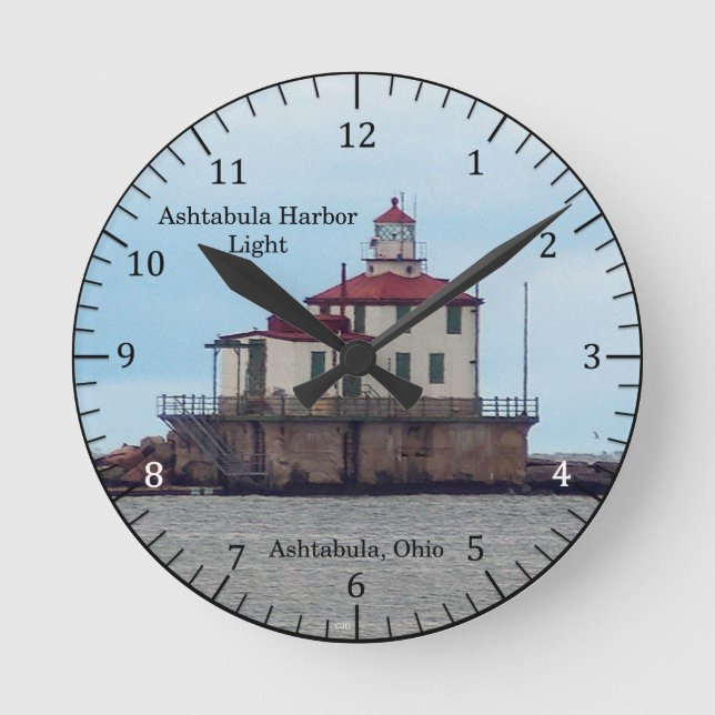Ashtabula Harbour Light Uhr (Vorderseite)