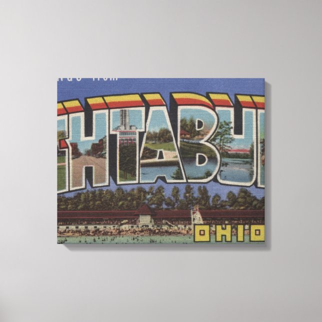 Ashtabula, Ohio - Große Buchstabenszenen Leinwanddruck (Vorderseite)