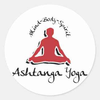 Ashtanga Yoga Runder Aufkleber