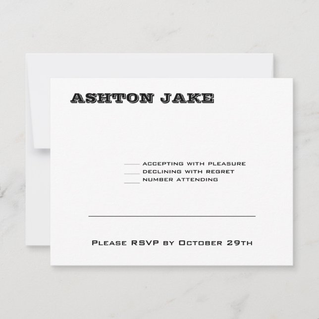 Ashton Bar Mitzvah UAWG RSVP Karte (Vorderseite)
