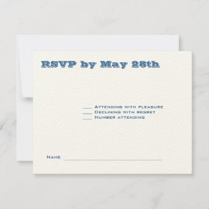 Ashton Bar Mitzvah Wedding RSVP 369 Karte